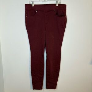 Lane Bryant NWT Burgundy High Rise Pull on Jeggings Size 16
